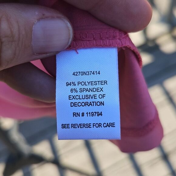 Oneworld Embellished Boho Tunic Top XL Coral Pink Multicolor Paisley Print - Picture 6 of 8